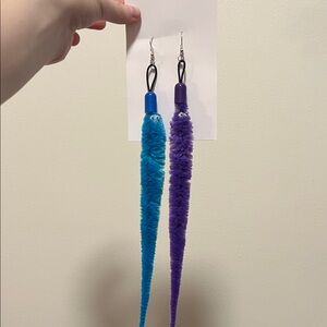 Handmade Worm On A String Earrings